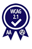 WCAG2.1 AA compliant - tested and certified 2021